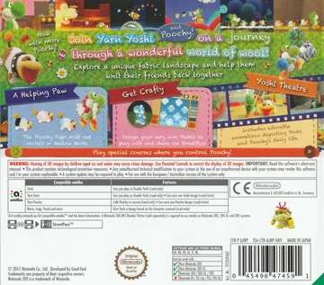 Poochy & Yoshis Woolly World (Europe) (En,Fr,De,Es,It,Nl) box cover back
